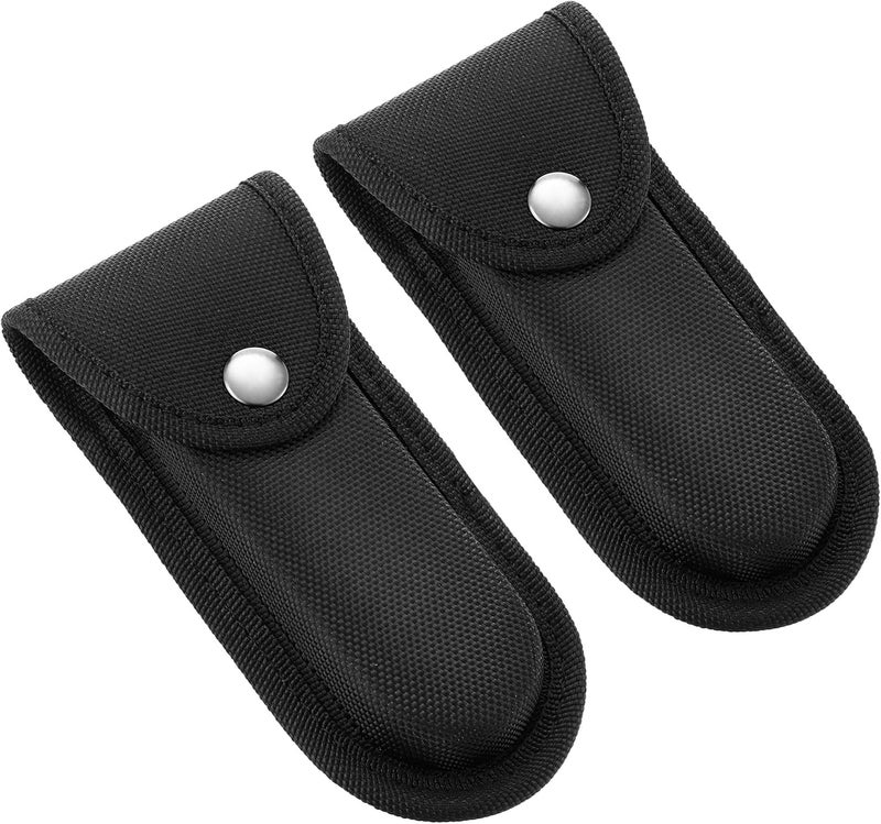 Timsec 2Pcs Nylon Pocket Knife Sheath, 5''-5.5'' Multitool Pouch, Folding Knife Belt Sheath with Snap Closure and Horizontal or Vertical Carry Belt Loop, Multitool Case for Outdoor or Daily Use, Larger Size - Image 1